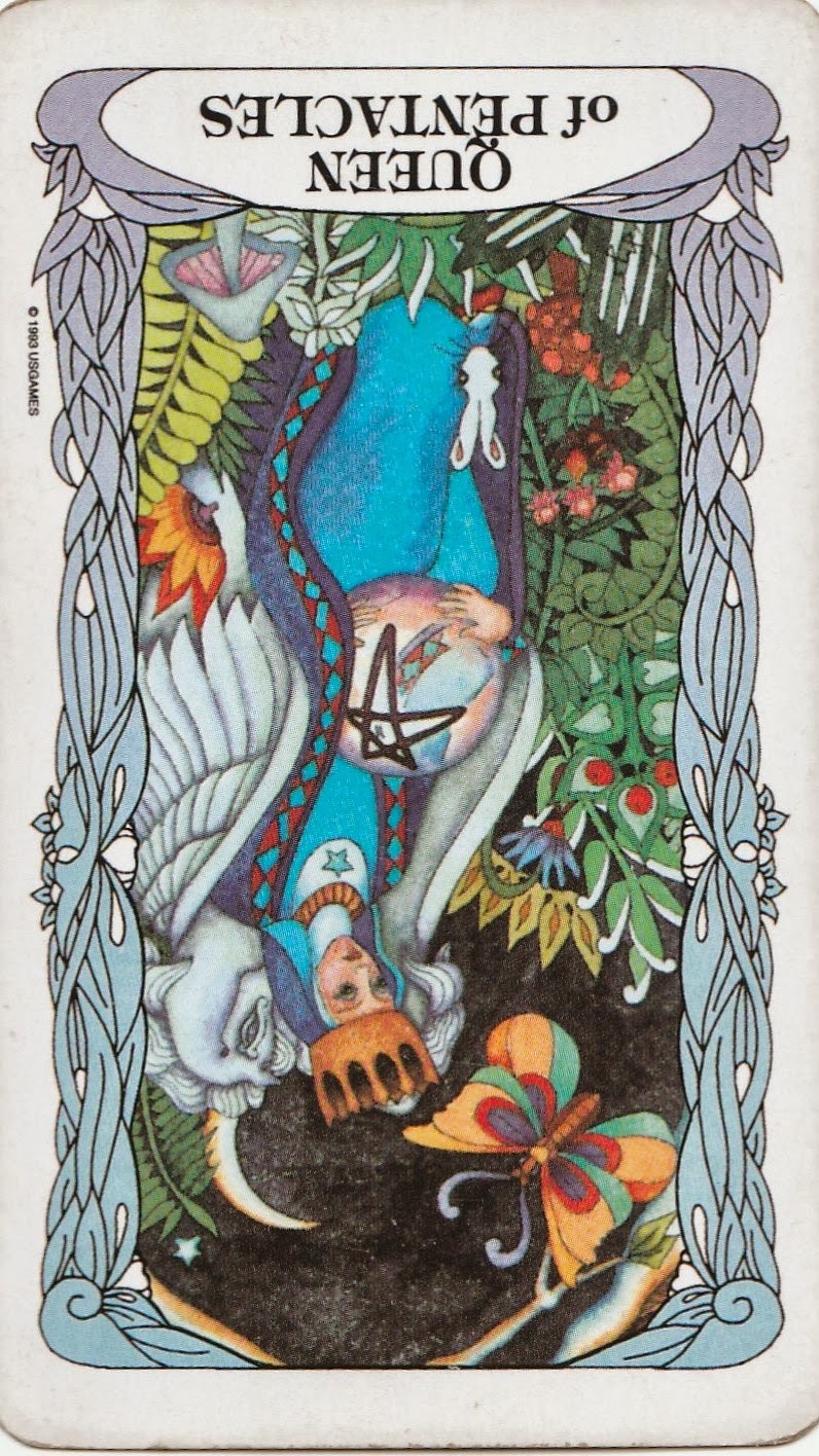 ... Thursday, October 24 Tarot Card of the Day Queen of Pentacles Reversed