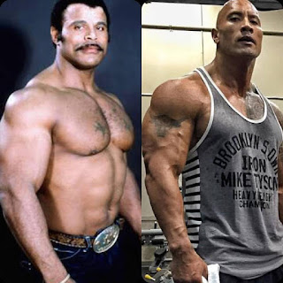 The Rock and his father's bathday