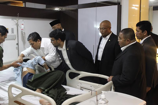 Fahri Hamzah dan Pimpinan Fraksi PKS DPR RI Kunjungi Korban Tragedi Bom Sarinah