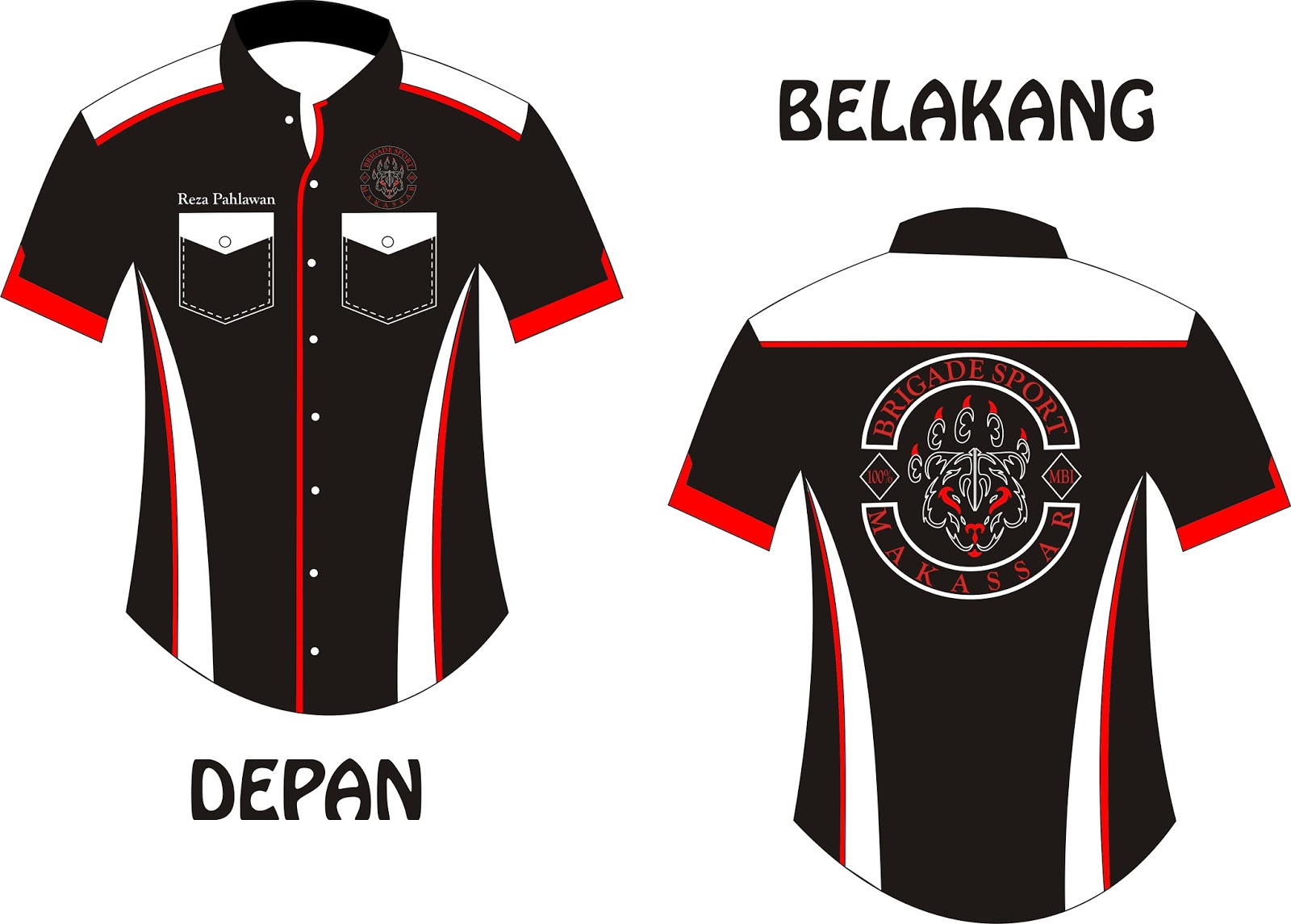 BRIGADE SPORT MAKASSAR DESAIN BAJU PDH BRIGADE SPORT MAKASSAR