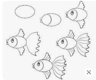 Paso a paso dibujar peces facil - How to draw a fish step by step - Como dibujar un Pez - как нарисовать рыбу