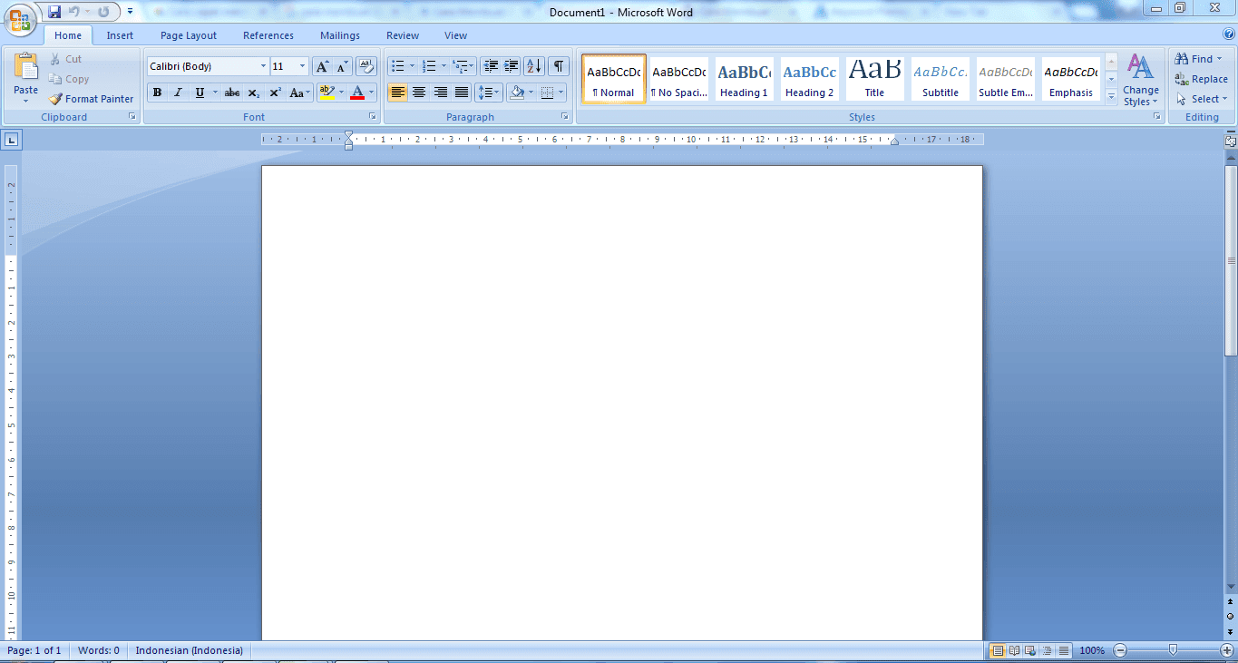 Cara Membuat Daftar Isi di Microsoft Word 2007