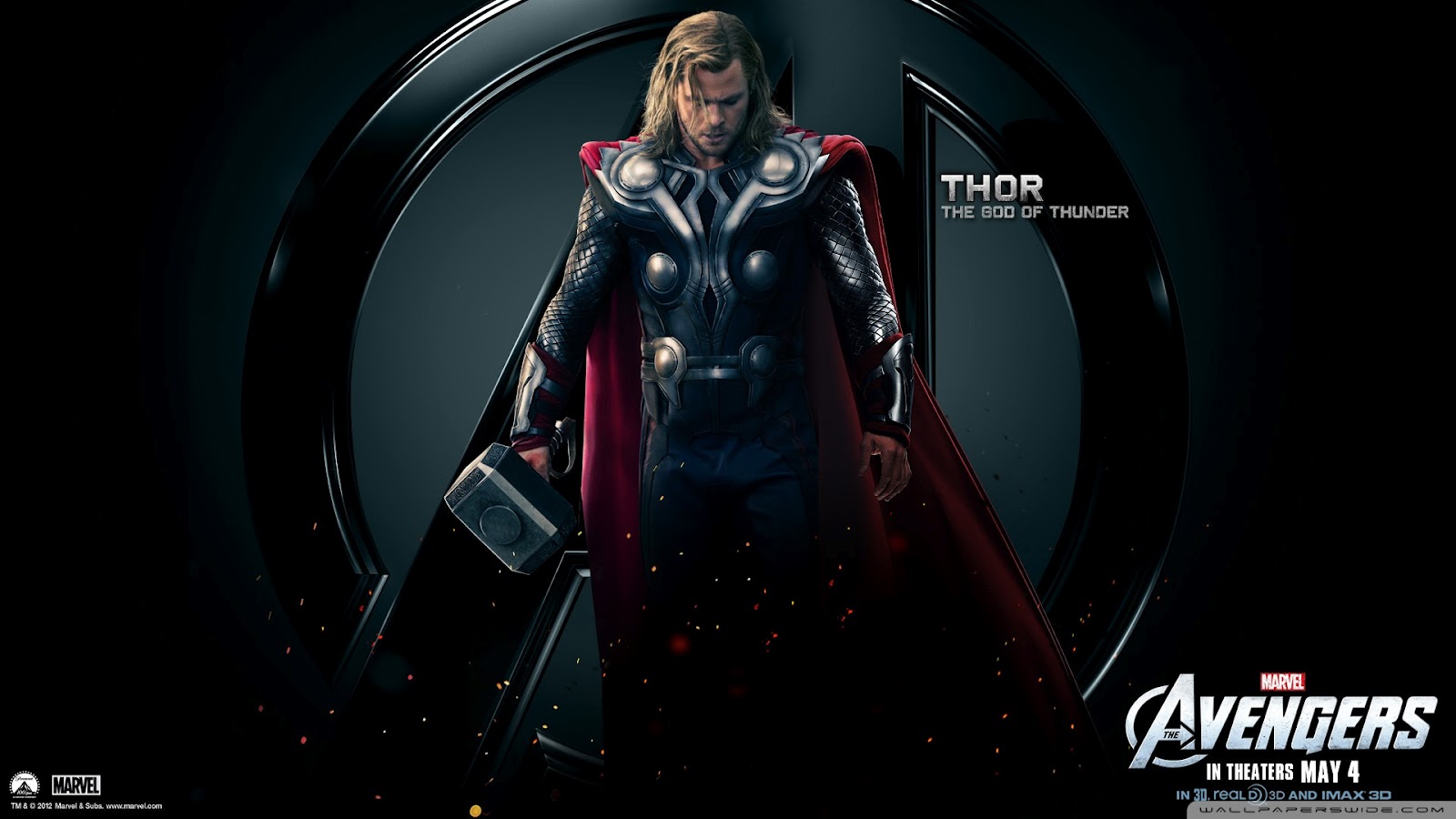 Marvel's the Avengers Movie 2012 (Marvel Avengers Assemble in the UK) is Chris Hemsworth as Thor Character the Avengers Movie 2012 are Chris Hemsworth as Thor Character
