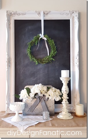 how to make a rosemary wreath, cottage, cottage style, farmhouse, farmhouse style, diy design fanatic.com 