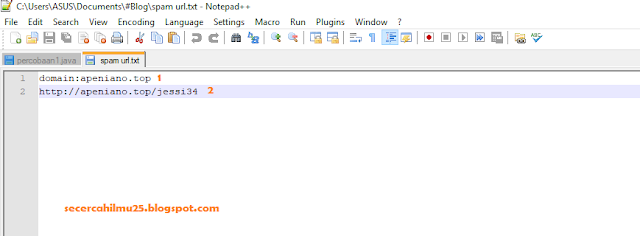 cara membuat file .txt untuk situs spam