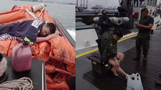 Chinês é resgatado à deriva no mar e foge de hospital em Santos