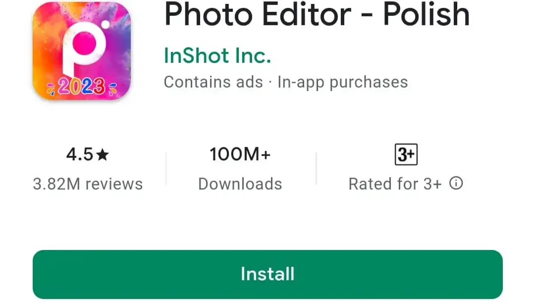 Photo Editor App - Polish