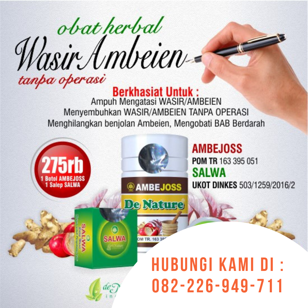 Distributor De Nature Jual Ambejoss Salwa Obat Wasir Ambeien Di Semarang 082226949711
