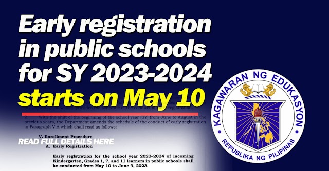 DepEd Early Registration for School Year 2023-2024