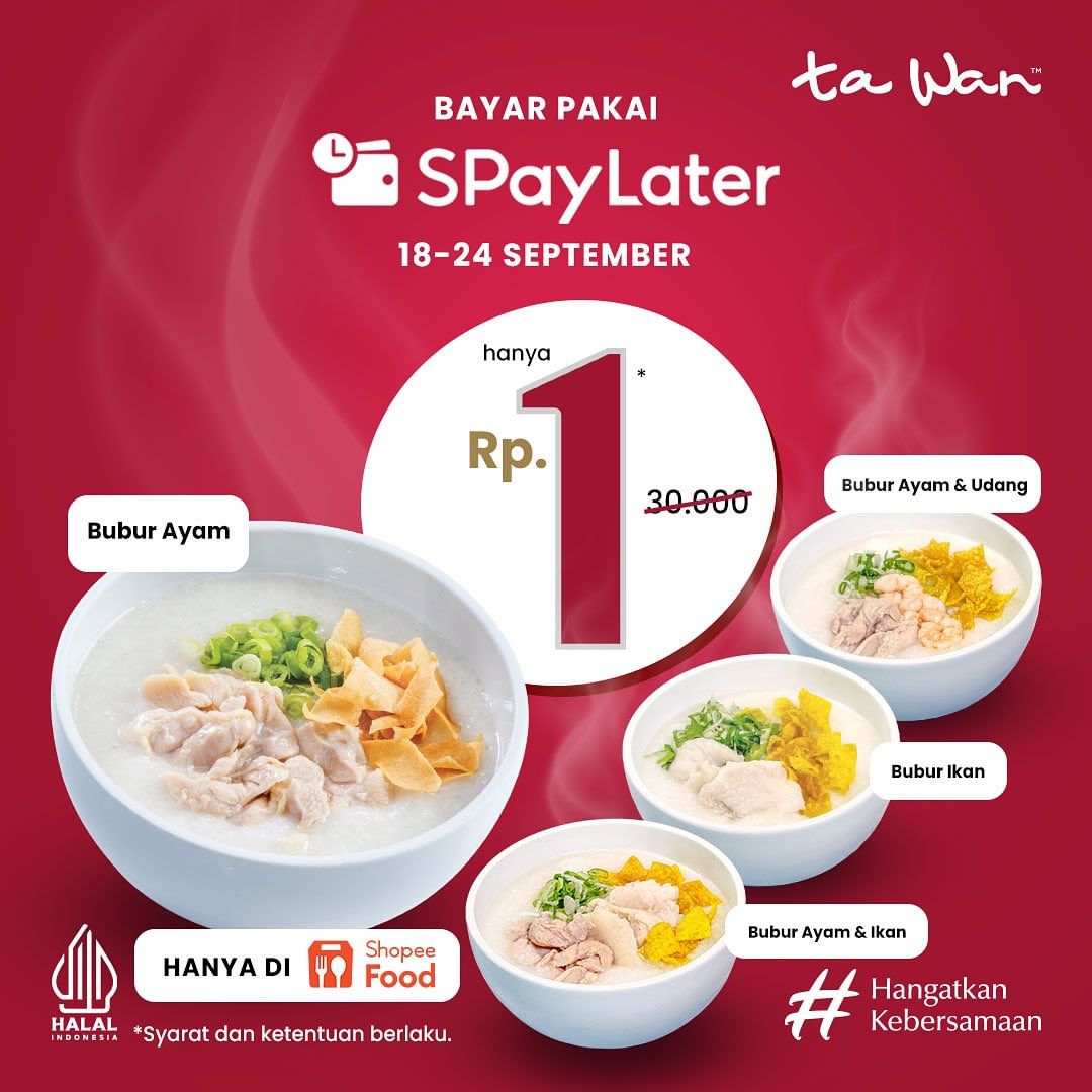 TA WAN RESTAURANT Promo SHOPEE PAYLATER Hanya Rp. 1,-