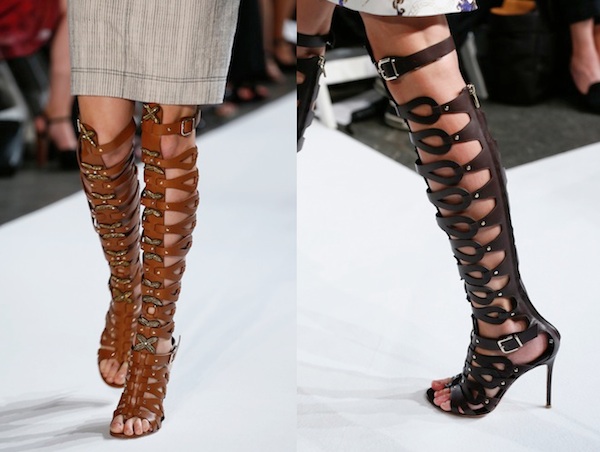 Tendência de sapatos para o verão 2013: Sandálias gladiadoras - Fotos e modelos 