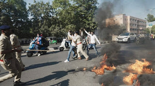 Bharat Bandh congresh protester in Gujarat