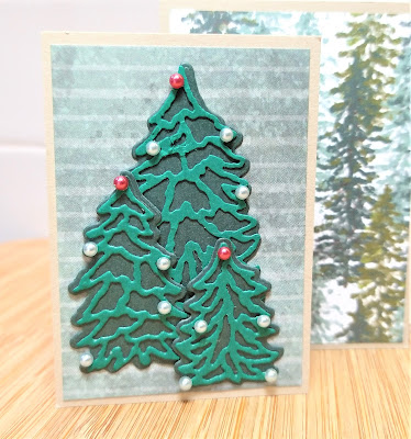 Rhapsody in craft, #heartofchristmas, #heartofchristmas2022, fancy fold card, cascading display fun fold, Tree Lot Dies, Trees for Sale, Christmas Cards, Stampin' UP