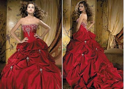 Best Crimson Wedding Dresses Gown, Royal Wedding Family Gown Red, princes wedding