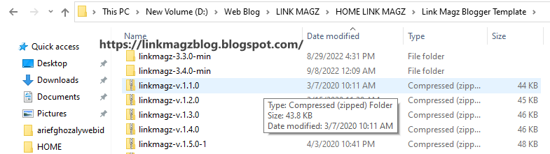 Cara Download LinkMagz Blogger Template