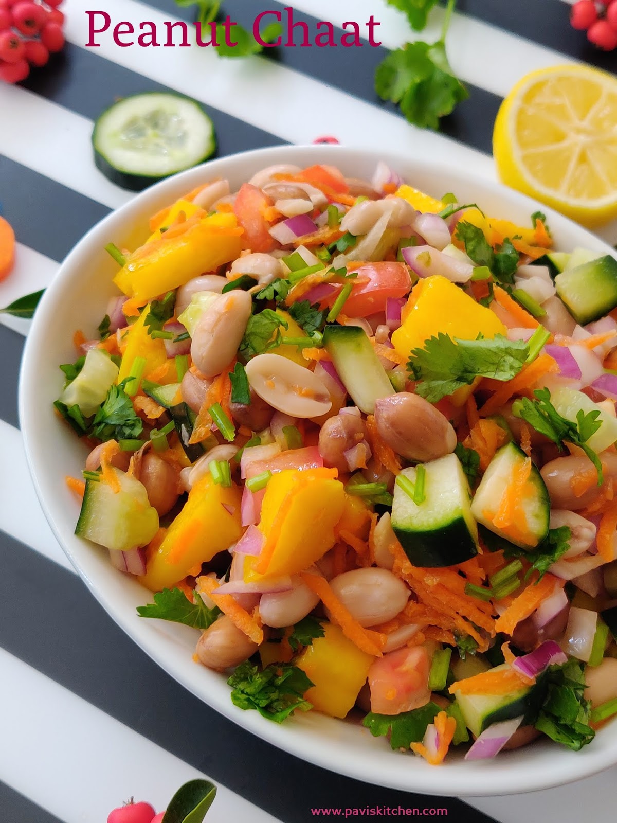 Peanut Chaat | Peanut Vegetable Salad | Boiled Peanut Chaat