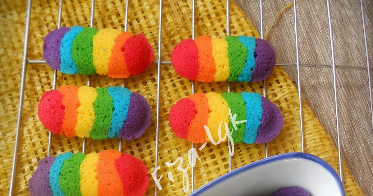 BISKUT LIDAH KUCING PELANGI  Fiza's Cooking