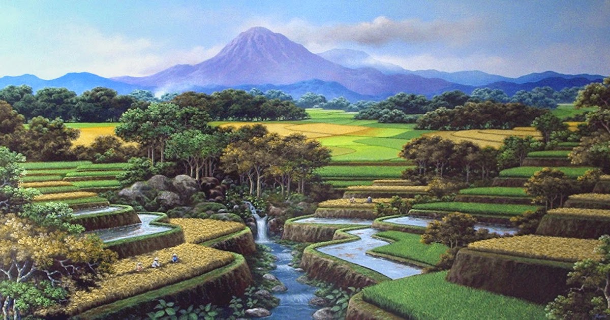 Lukisan Alam Pedesaan untuk Anda yang Rindu Suasana Desa 