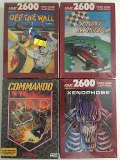 Parte da frente de caixas dos jogos de Atari 2600