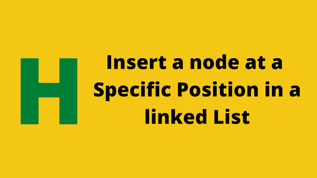 HackerRank Insert a node at a specific position in a linked list solution