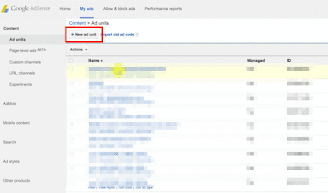 cara daftar google adsense ad new unit