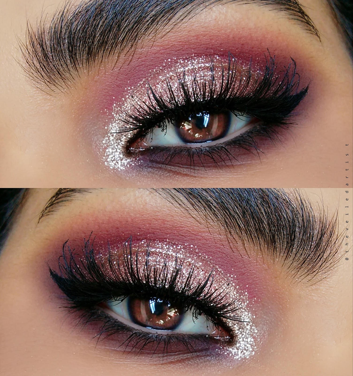 Classic Glittery Holiday Glam Makeup Tutorial ft. A LOT of ...