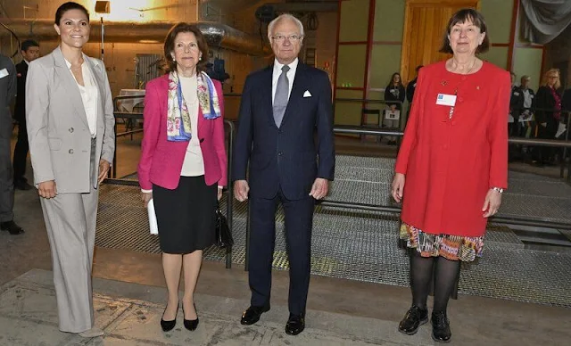 Crown Princess Victoria wore a sandy blazer, and eira pants from By Malina. Queen Silvia wore a pink blazer by Tiger of Sweden