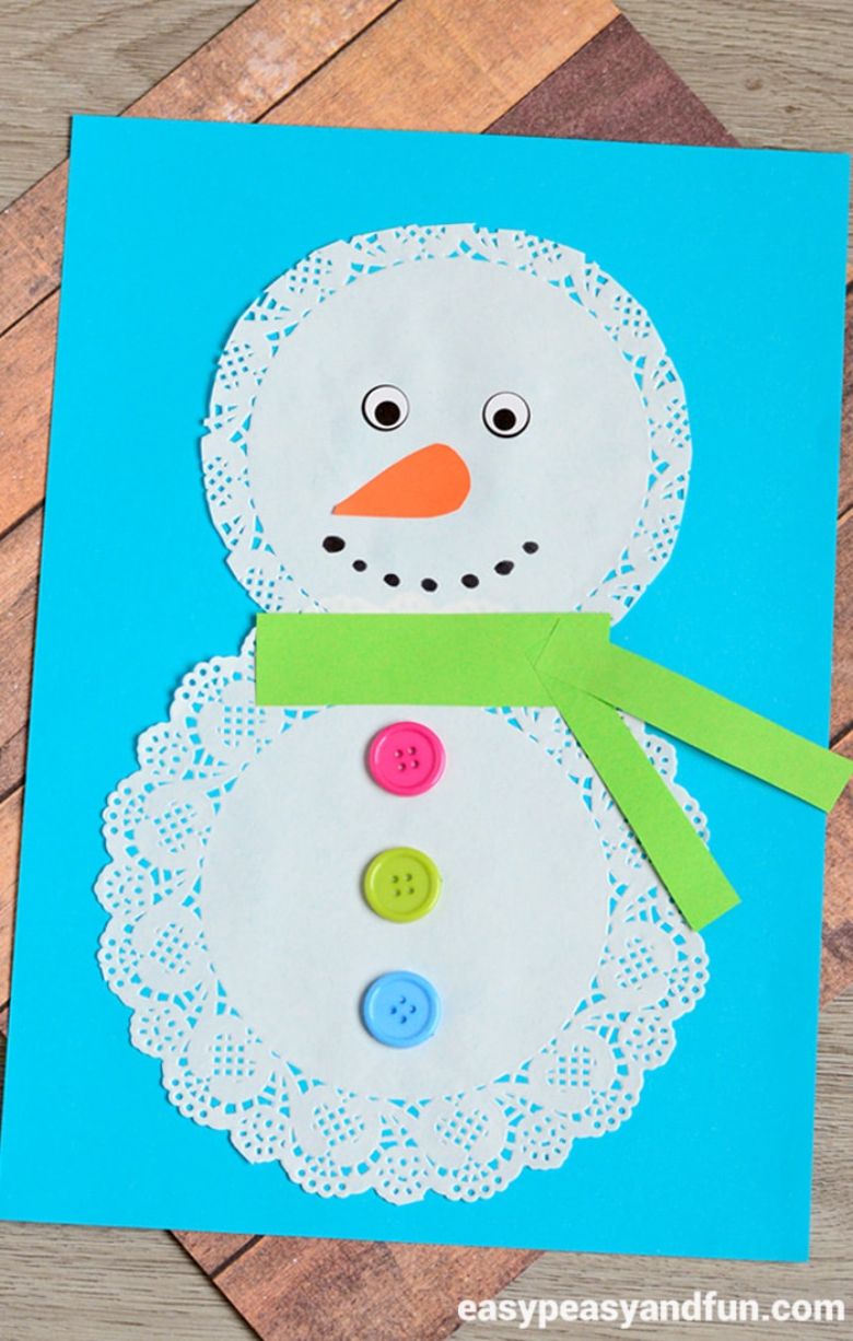 Paper Snowman Craft, Cute Paper Snowman Craft   By  Easy Peasy and Fun