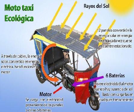 Perú es el creador del primer "mototaxi solar"