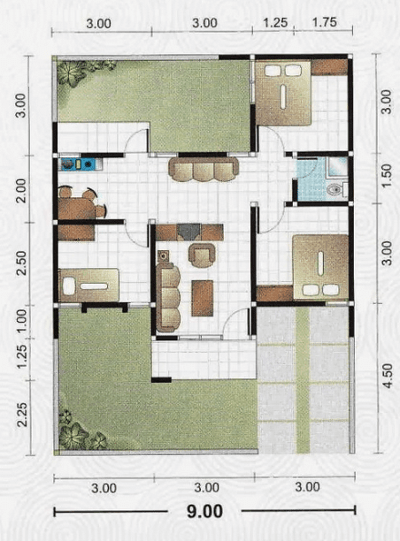  desain rumah minimalis modern 1 lantai 3 kamar tidur, desain rumah