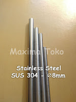 AS Shaft Stainless Steel 304 8mm Smooth Rod Diameter 8 mm Per CM