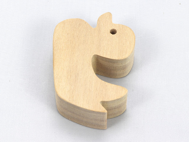 Handmade Wood Duck Cutout Unfinished Wooden Animal Toy, Freestanding, Stackable, Paintab