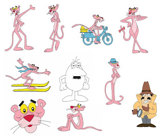 Pink Panther & Inspector Clouseau svg,cut files,silhouette clipart,vinyl files,vector digital,svg file,svg cut file,clipart svg,graphics clipart