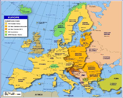Countries Europe Map