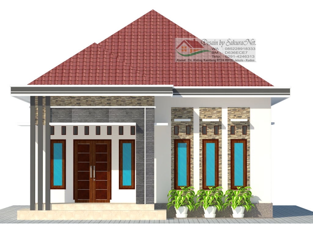 Desain 3D Rumah By SakuraNet Desain Rumah Minimalis Kudus 8 X 15