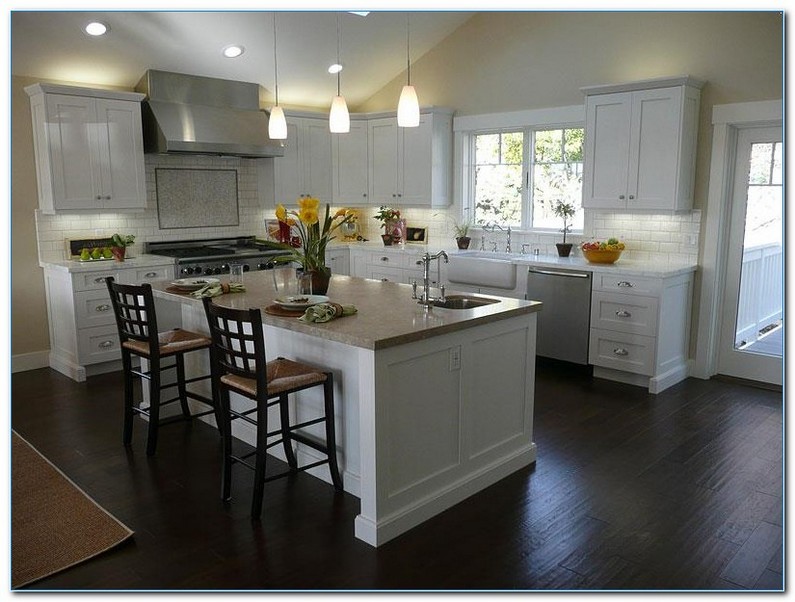 √√ KITCHEN With White CABINETS And Dark Floors | Home Interior Exterior