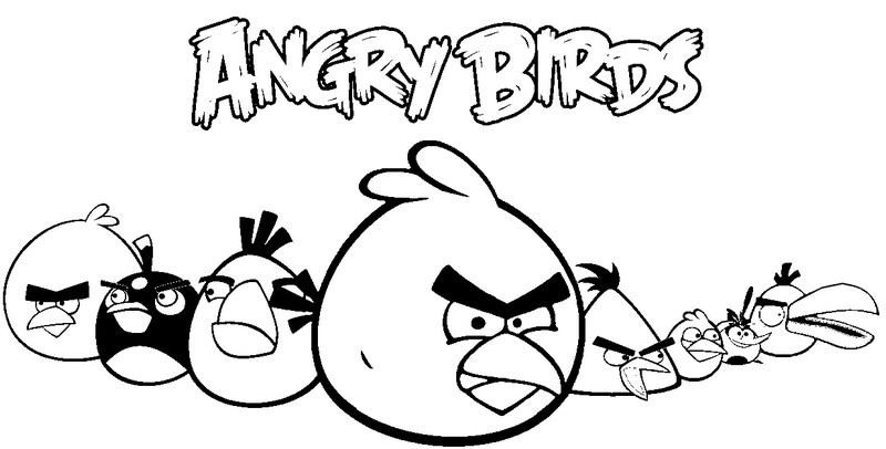 desenhos dos angry birds para colorir