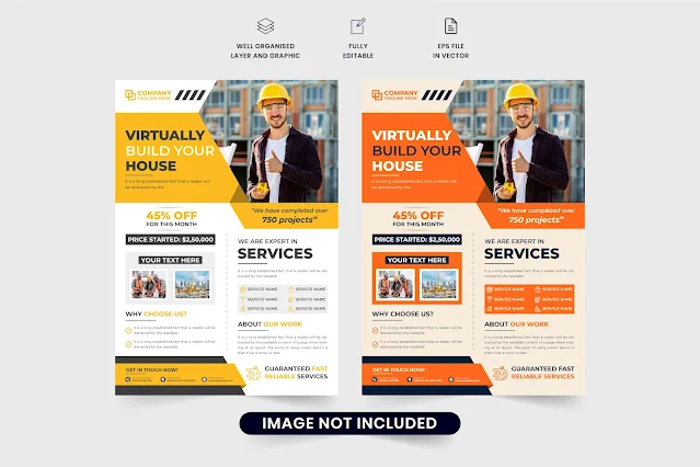 Real estate renovation service flyer free download