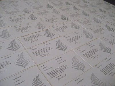 Emily made her wedding programs on simple white paper she found at a craft 