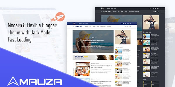 Mauza Responsive Blogger Template - Free Download