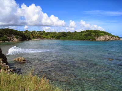 Vue sur la plage de l'Anse à Jacques, Petit Havre, Guadeloupe