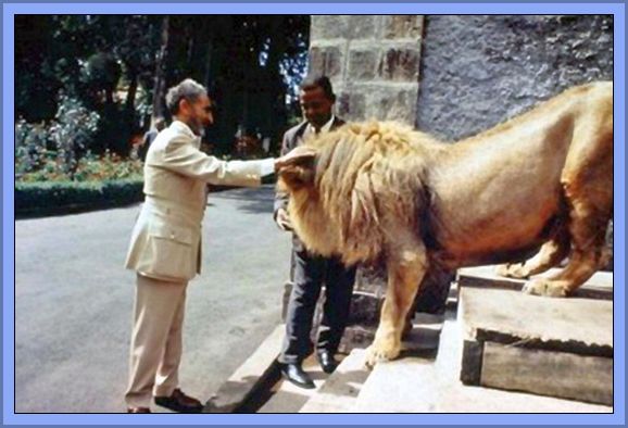 Emperor Haile Selassie And A Royal Lion - Not An Ethiopian Lion