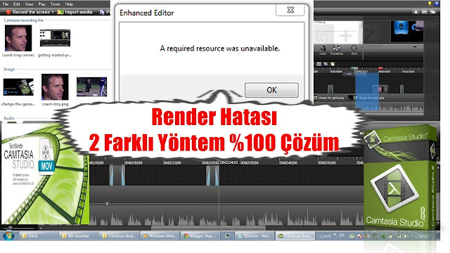 Camtasia Studio 8 Render Hatası 2 Farklı Yöntem %100 Çözüm