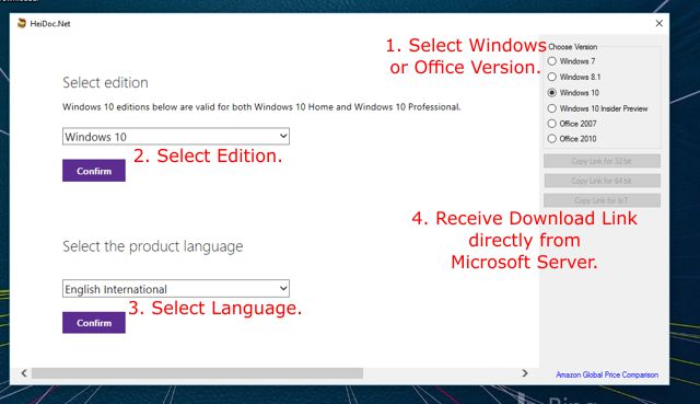 Windows và Office ISO Downloader công cụ tải ISO từ máy chủ Microsoft