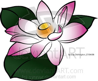 Lotus Lower Back Tattoo style