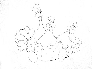 desenho de galinhas dangola no ninho para pintar