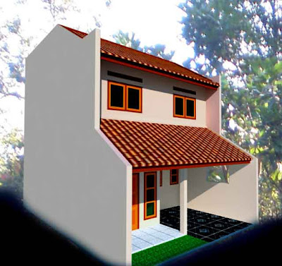 Gambar Desain Rumah Tampak Sudut 3D