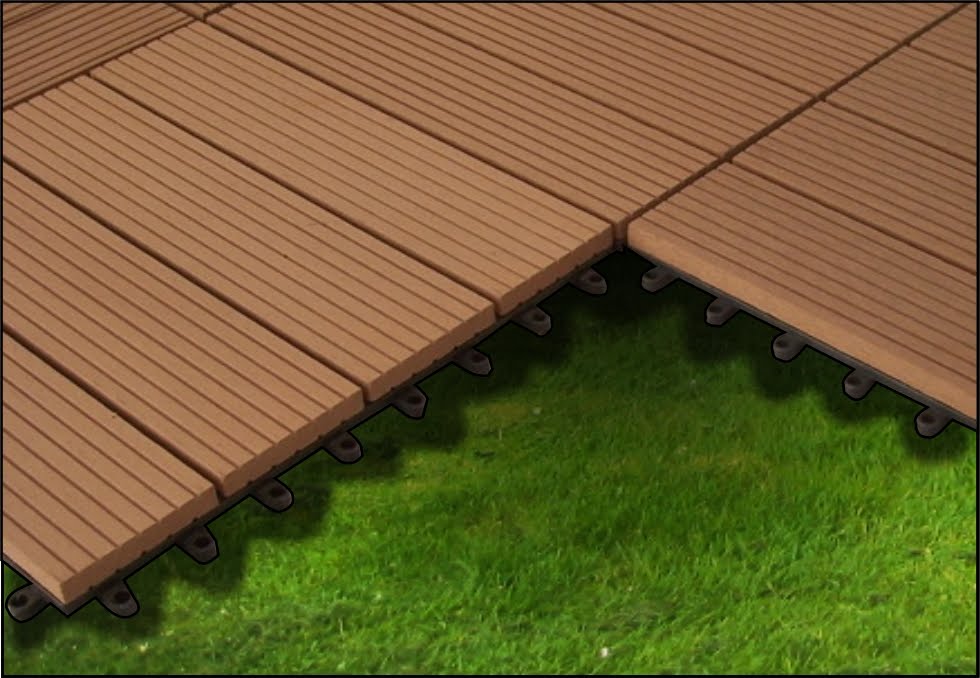 Outdoor flooring over grass