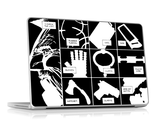 iPhone and MacBook skins themed by Frank Miller’s classical comics