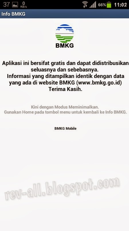 Tentang aplikasi info BMKG - informasi perkiraan cuaca dan gempa bumi terkini di Indonesia (rev-all.blogspot.com)
